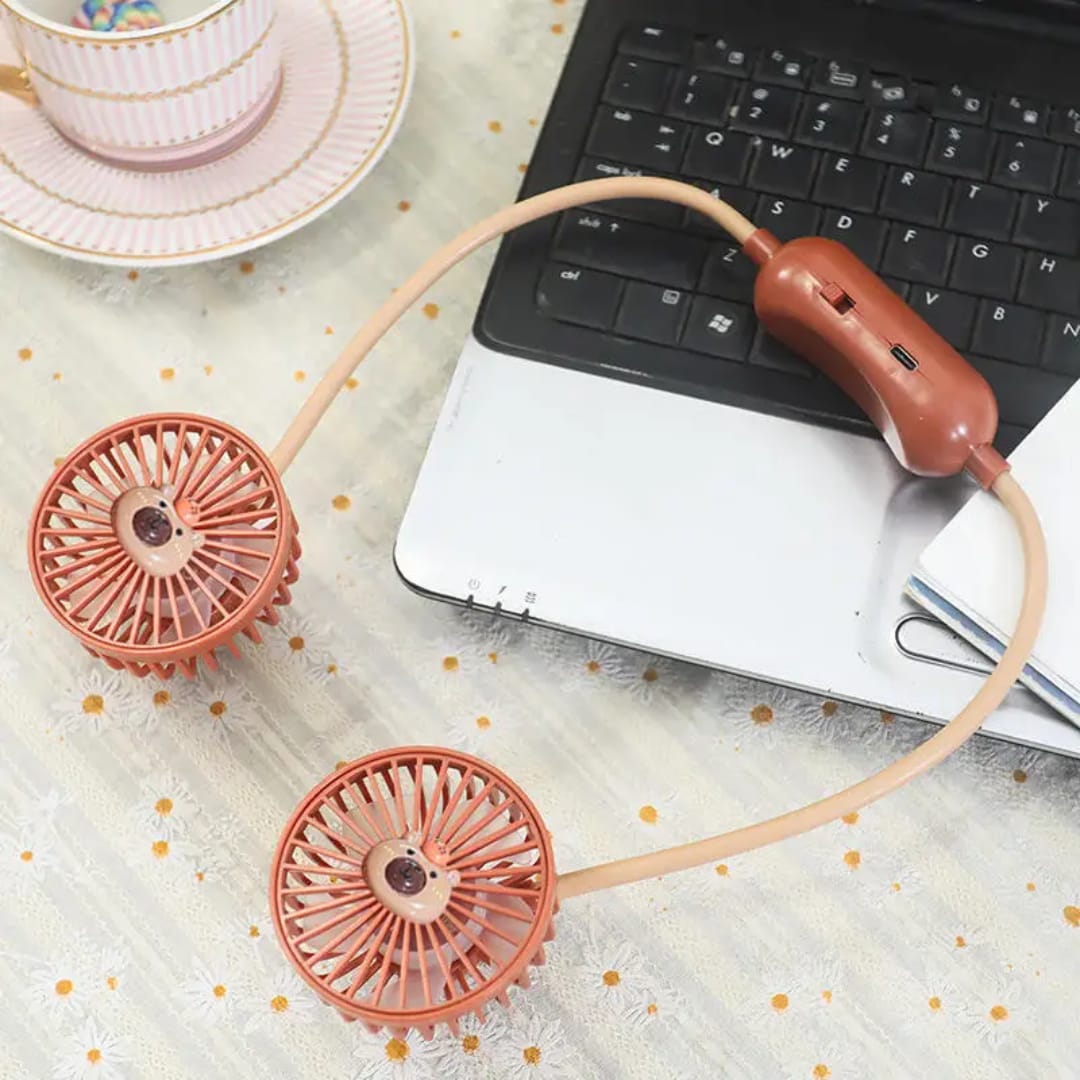 Ventilateur Portable Tour de Cou Rechargeable – Fraîcheur Instantanée 🔋❄️